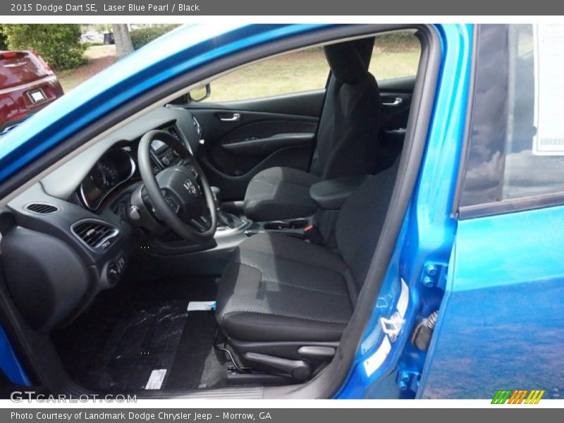 Laser Blue Pearl / Black 2015 Dodge Dart SE