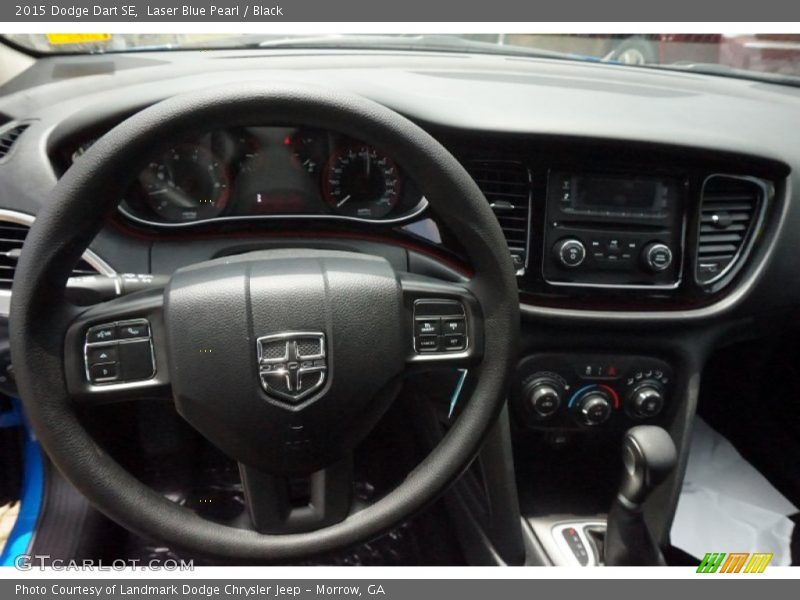 Laser Blue Pearl / Black 2015 Dodge Dart SE