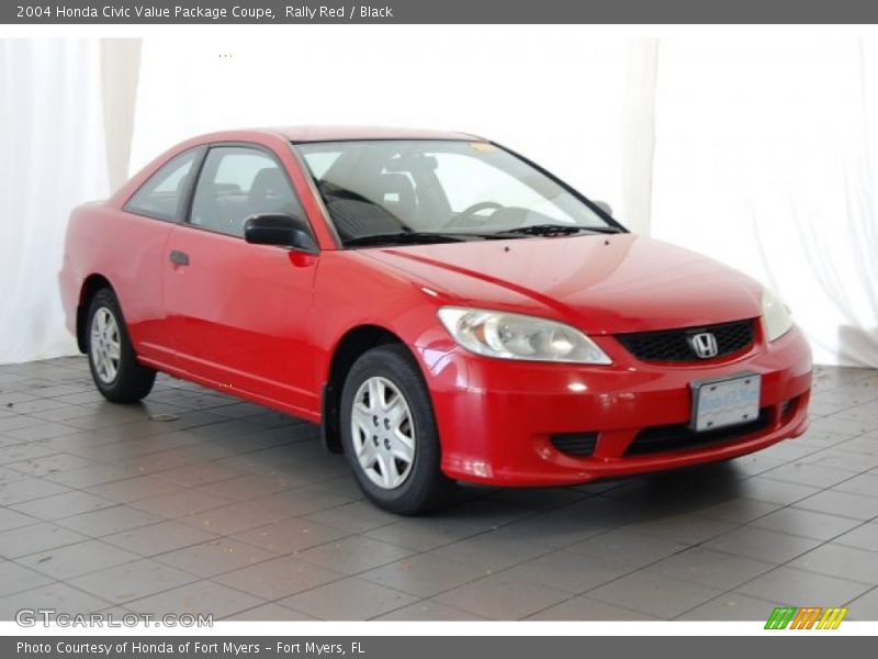 Rally Red / Black 2004 Honda Civic Value Package Coupe