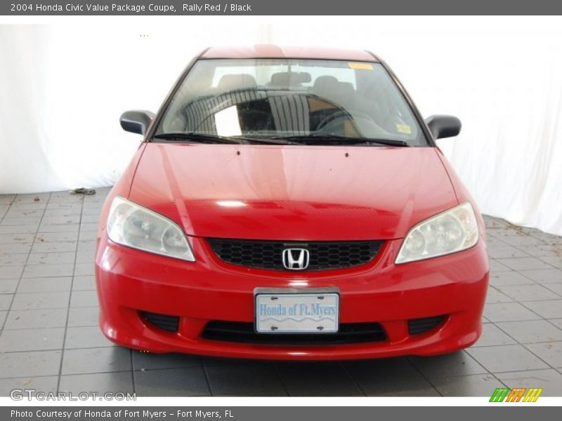Rally Red / Black 2004 Honda Civic Value Package Coupe