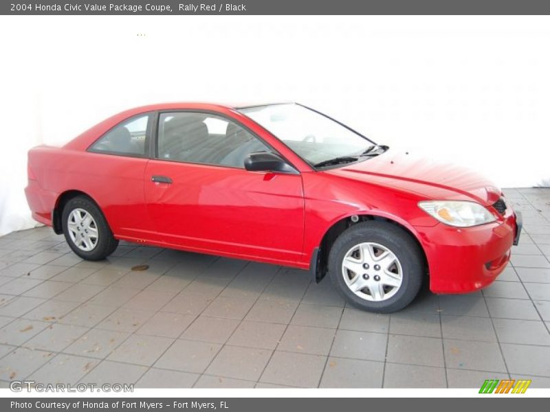 Rally Red / Black 2004 Honda Civic Value Package Coupe