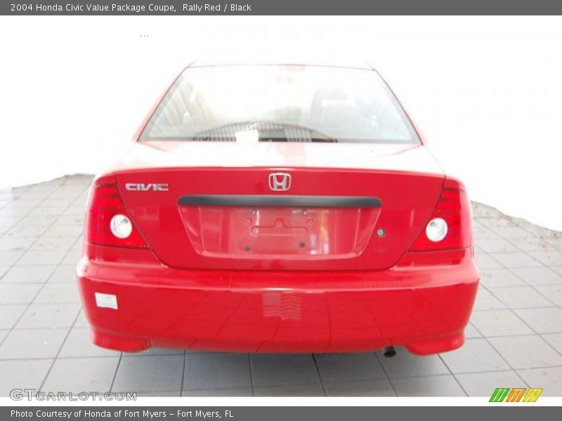 Rally Red / Black 2004 Honda Civic Value Package Coupe