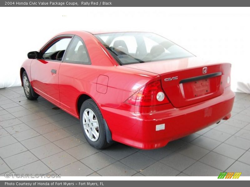 Rally Red / Black 2004 Honda Civic Value Package Coupe