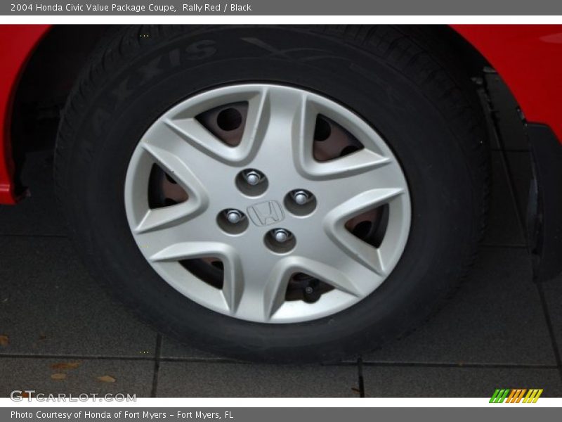 Rally Red / Black 2004 Honda Civic Value Package Coupe