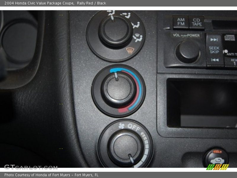 Rally Red / Black 2004 Honda Civic Value Package Coupe