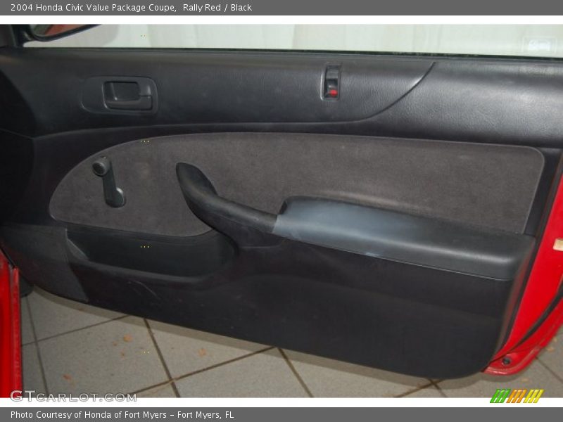 Rally Red / Black 2004 Honda Civic Value Package Coupe