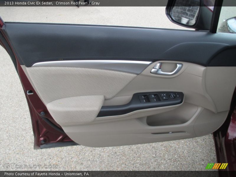 Crimson Red Pearl / Gray 2013 Honda Civic EX Sedan