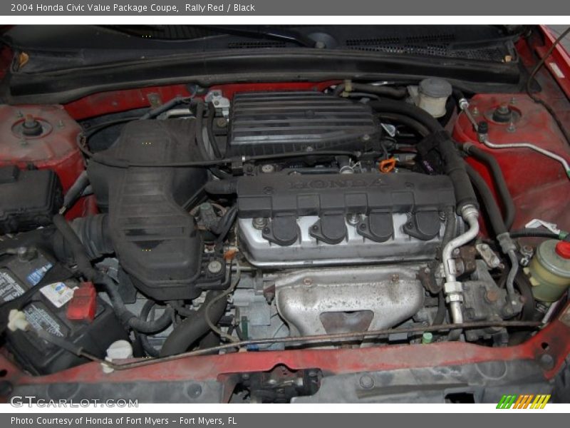 Rally Red / Black 2004 Honda Civic Value Package Coupe