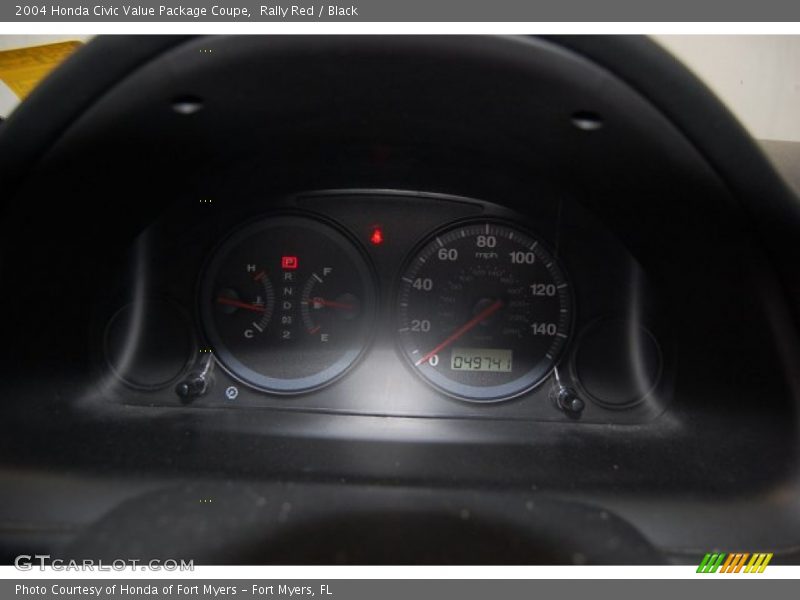 Rally Red / Black 2004 Honda Civic Value Package Coupe