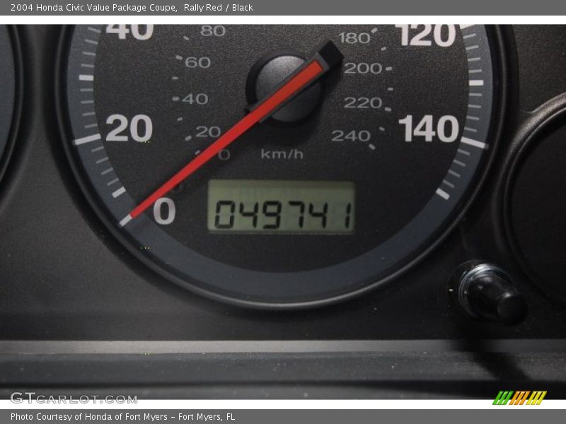 Rally Red / Black 2004 Honda Civic Value Package Coupe
