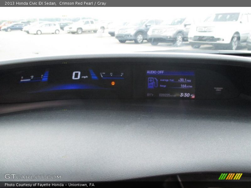 Crimson Red Pearl / Gray 2013 Honda Civic EX Sedan