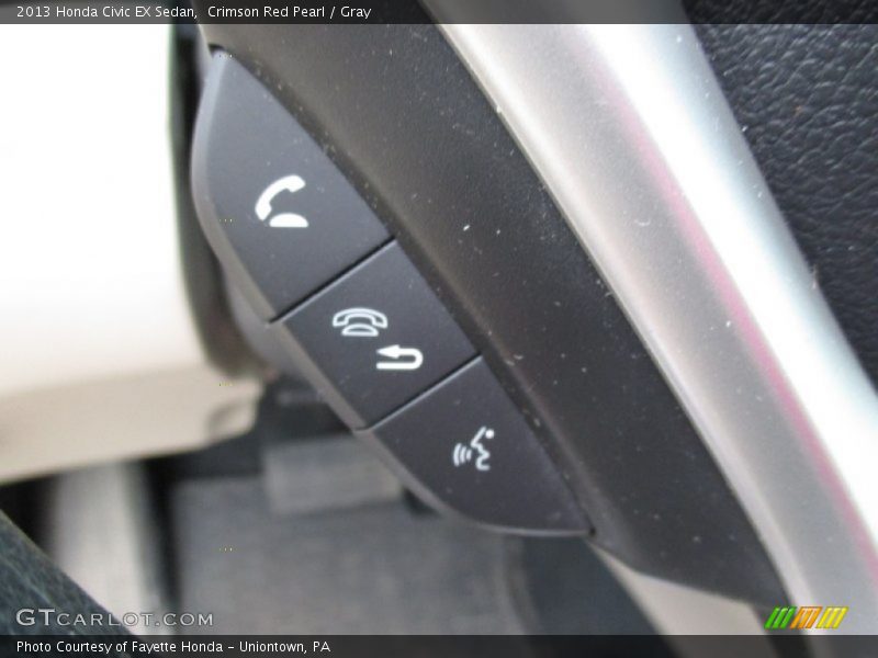 Crimson Red Pearl / Gray 2013 Honda Civic EX Sedan