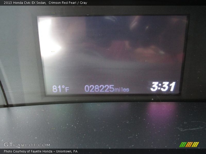 Crimson Red Pearl / Gray 2013 Honda Civic EX Sedan