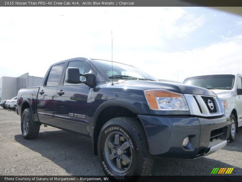 Arctic Blue Metallic / Charcoal 2015 Nissan Titan PRO-4X Crew Cab 4x4