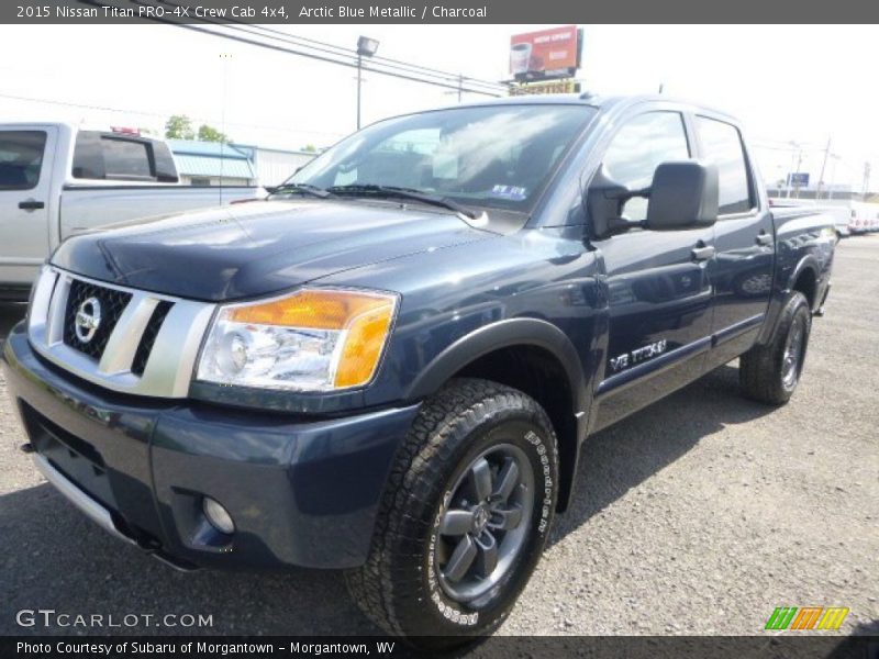 Arctic Blue Metallic / Charcoal 2015 Nissan Titan PRO-4X Crew Cab 4x4