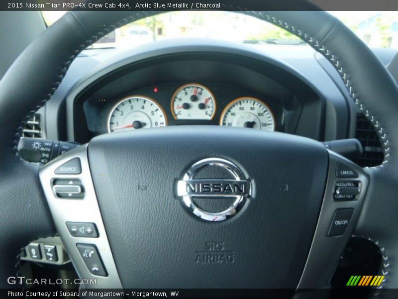 Arctic Blue Metallic / Charcoal 2015 Nissan Titan PRO-4X Crew Cab 4x4