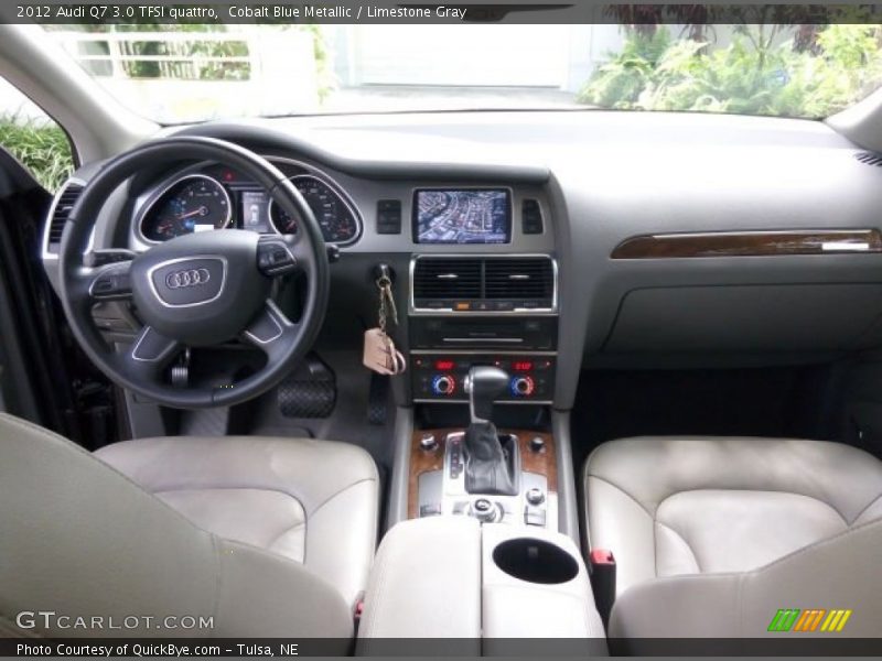 Cobalt Blue Metallic / Limestone Gray 2012 Audi Q7 3.0 TFSI quattro