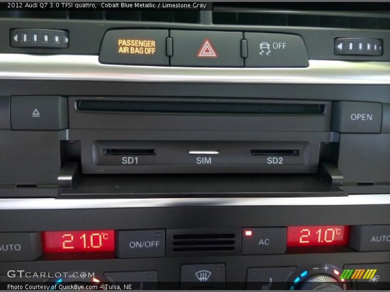 Cobalt Blue Metallic / Limestone Gray 2012 Audi Q7 3.0 TFSI quattro