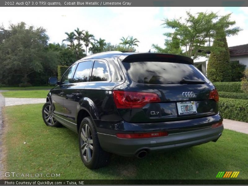 Cobalt Blue Metallic / Limestone Gray 2012 Audi Q7 3.0 TFSI quattro