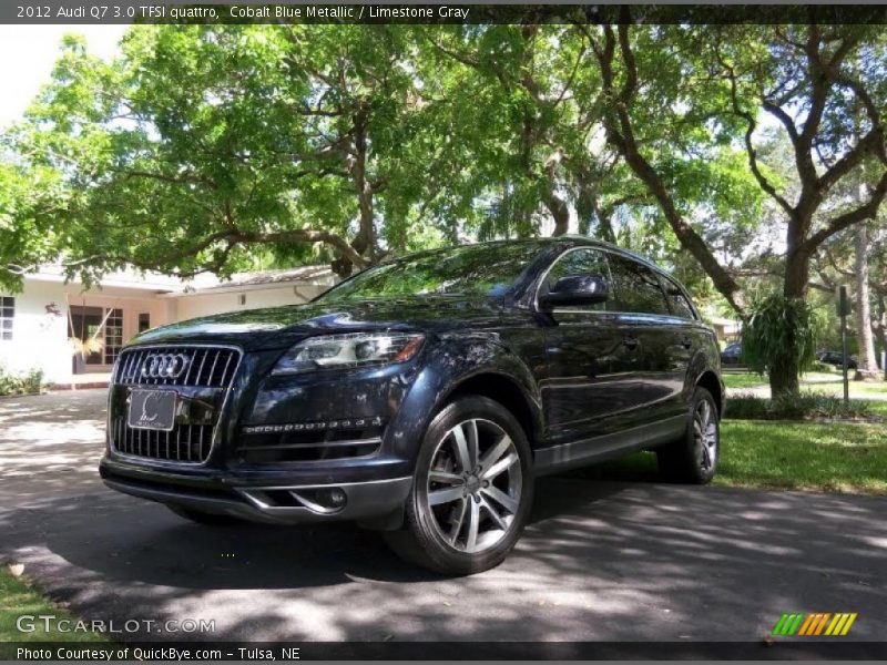 Cobalt Blue Metallic / Limestone Gray 2012 Audi Q7 3.0 TFSI quattro