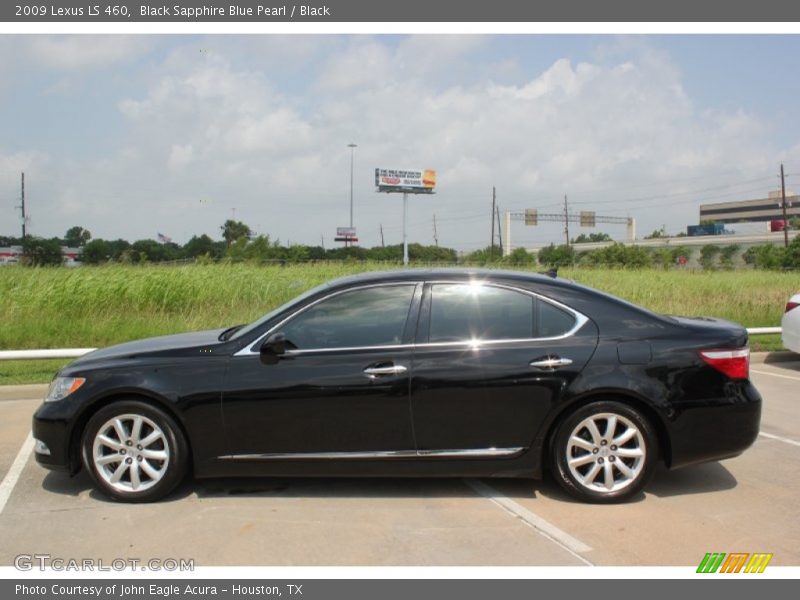 Black Sapphire Blue Pearl / Black 2009 Lexus LS 460