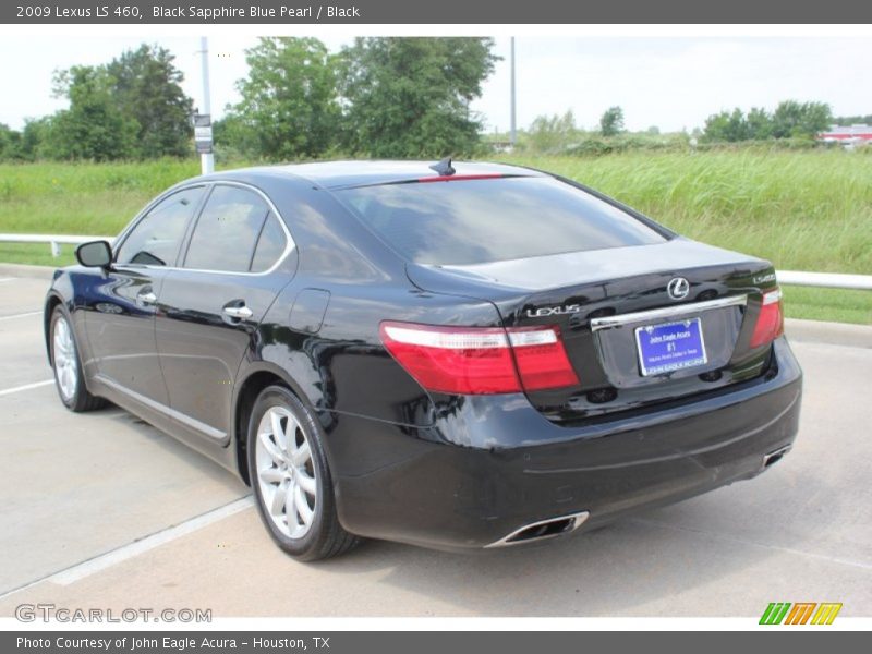 Black Sapphire Blue Pearl / Black 2009 Lexus LS 460