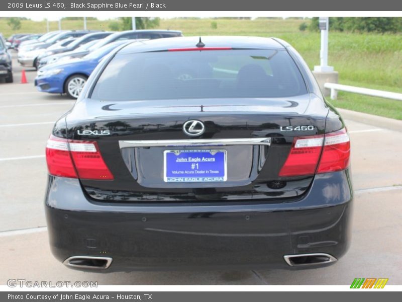 Black Sapphire Blue Pearl / Black 2009 Lexus LS 460