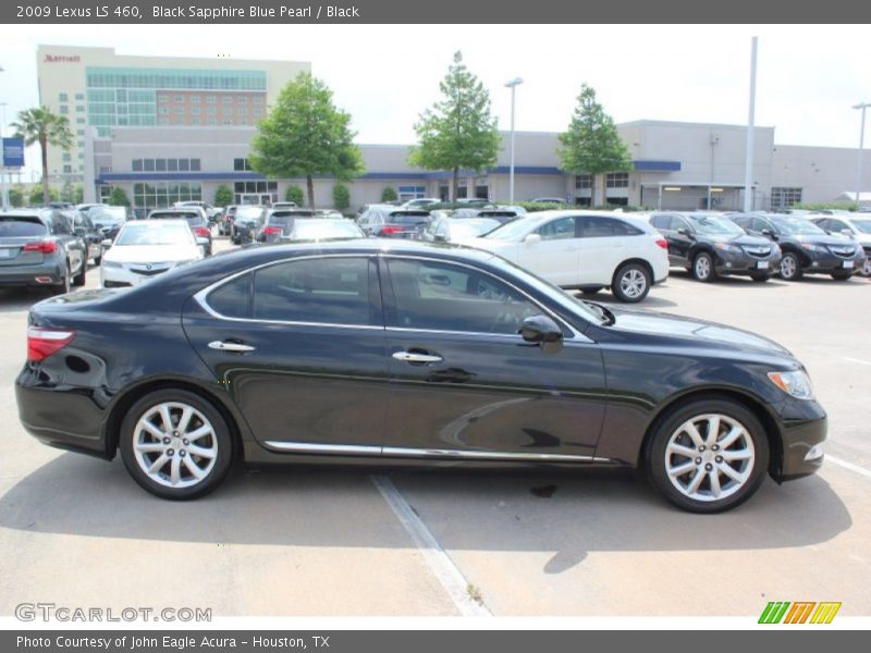 Black Sapphire Blue Pearl / Black 2009 Lexus LS 460