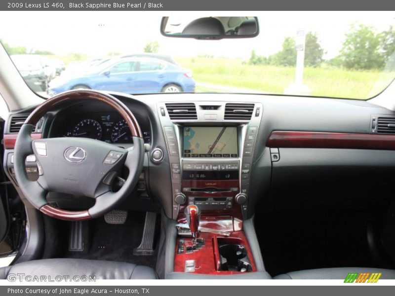 Black Sapphire Blue Pearl / Black 2009 Lexus LS 460