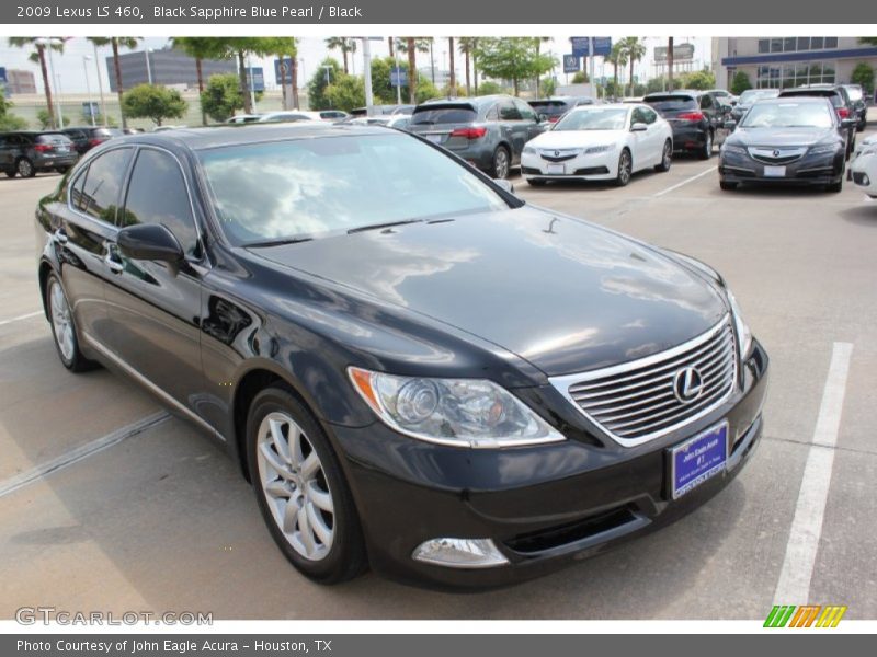 Black Sapphire Blue Pearl / Black 2009 Lexus LS 460