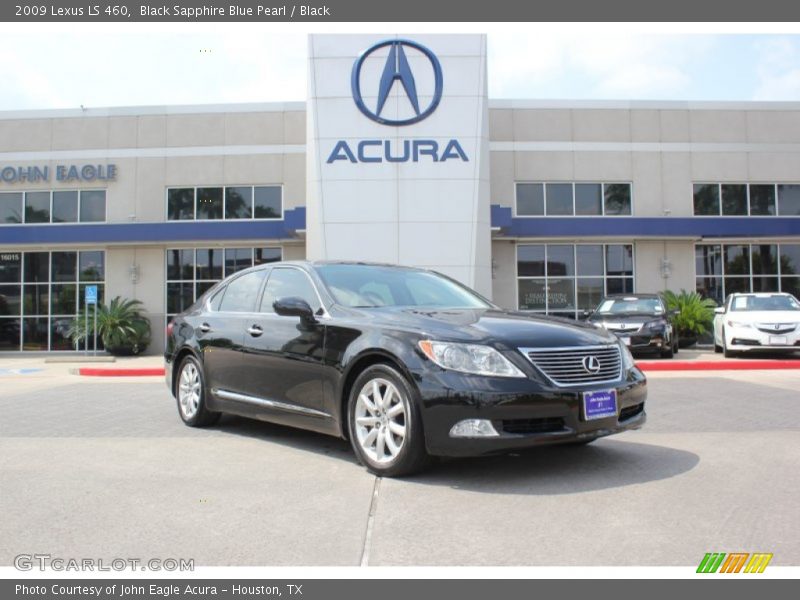 Black Sapphire Blue Pearl / Black 2009 Lexus LS 460