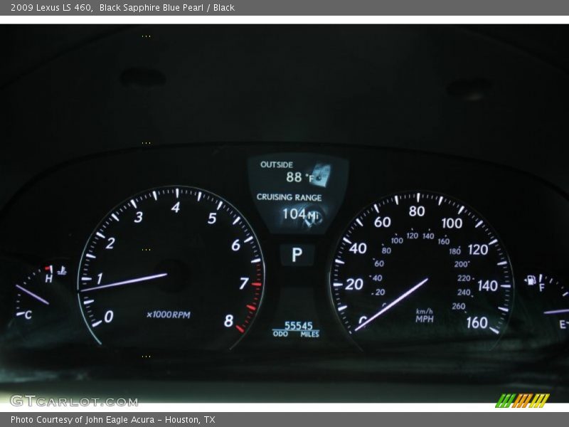 Black Sapphire Blue Pearl / Black 2009 Lexus LS 460