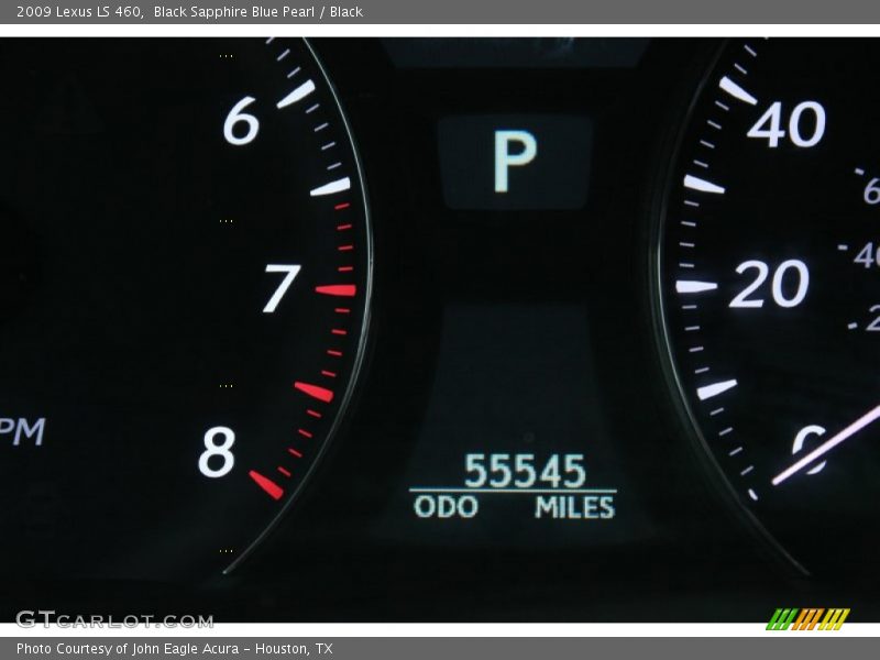 Black Sapphire Blue Pearl / Black 2009 Lexus LS 460