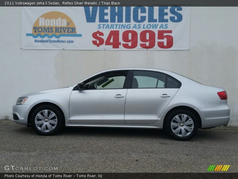 Reflex Silver Metallic / Titan Black 2011 Volkswagen Jetta S Sedan