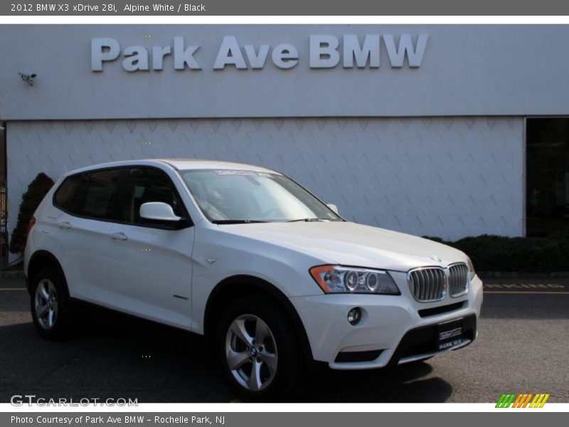 Alpine White / Black 2012 BMW X3 xDrive 28i