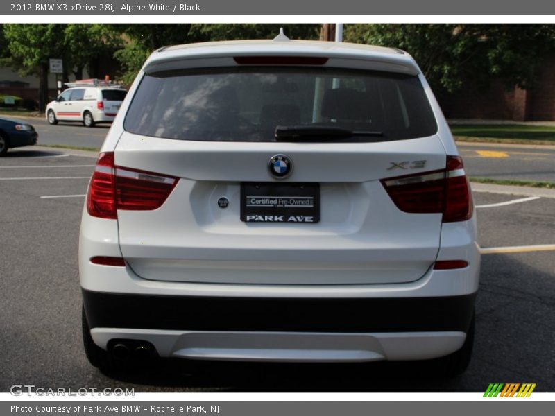 Alpine White / Black 2012 BMW X3 xDrive 28i