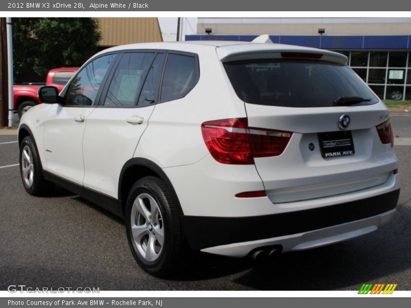 Alpine White / Black 2012 BMW X3 xDrive 28i