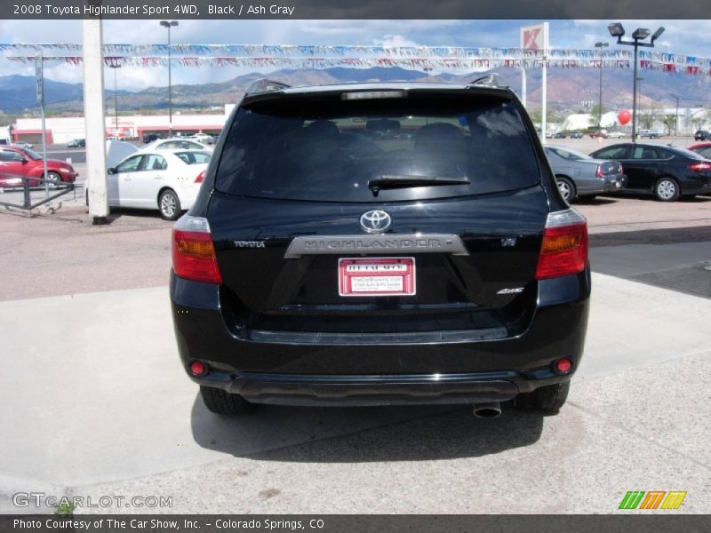 Black / Ash Gray 2008 Toyota Highlander Sport 4WD