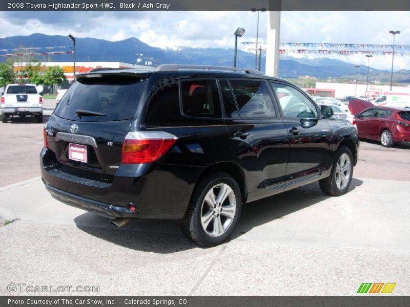 Black / Ash Gray 2008 Toyota Highlander Sport 4WD