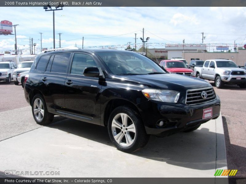 Black / Ash Gray 2008 Toyota Highlander Sport 4WD