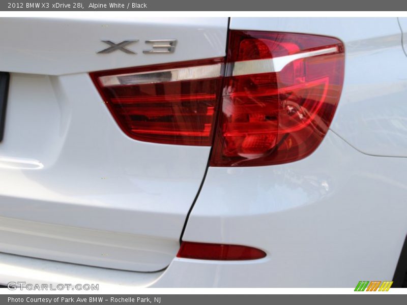 Alpine White / Black 2012 BMW X3 xDrive 28i