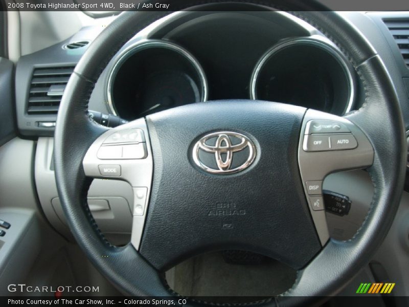 Black / Ash Gray 2008 Toyota Highlander Sport 4WD