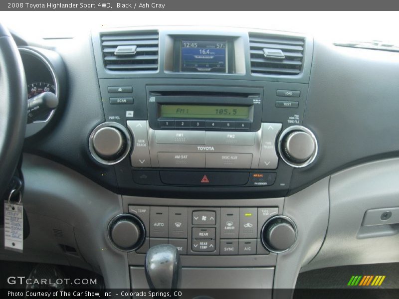 Black / Ash Gray 2008 Toyota Highlander Sport 4WD