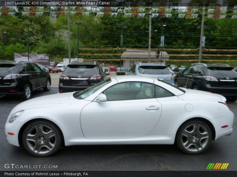 Starfire White Pearl / Camel 2007 Lexus SC 430 Convertible
