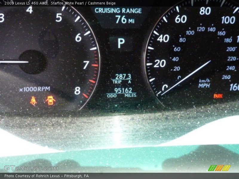 Starfire White Pearl / Cashmere Beige 2009 Lexus LS 460 AWD