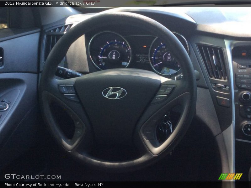 Midnight Black / Gray 2013 Hyundai Sonata GLS