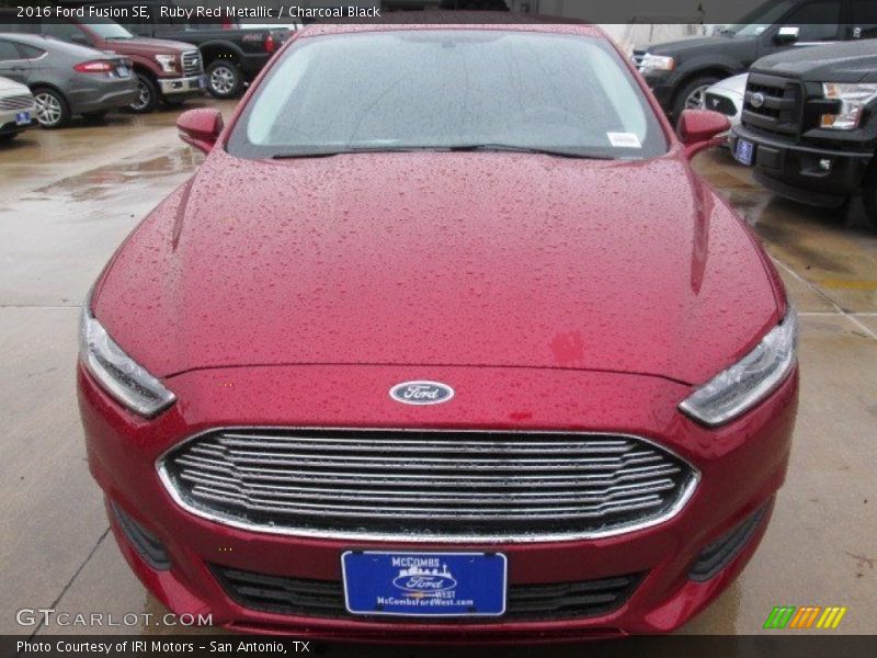 Ruby Red Metallic / Charcoal Black 2016 Ford Fusion SE