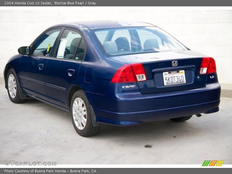 Eternal Blue Pearl / Gray 2004 Honda Civic LX Sedan