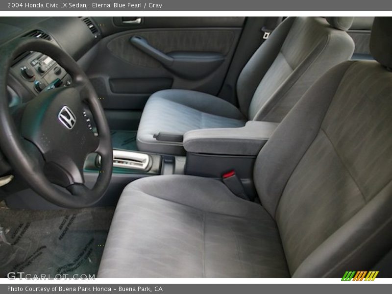 Eternal Blue Pearl / Gray 2004 Honda Civic LX Sedan