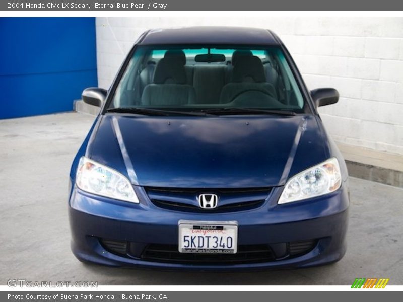 Eternal Blue Pearl / Gray 2004 Honda Civic LX Sedan